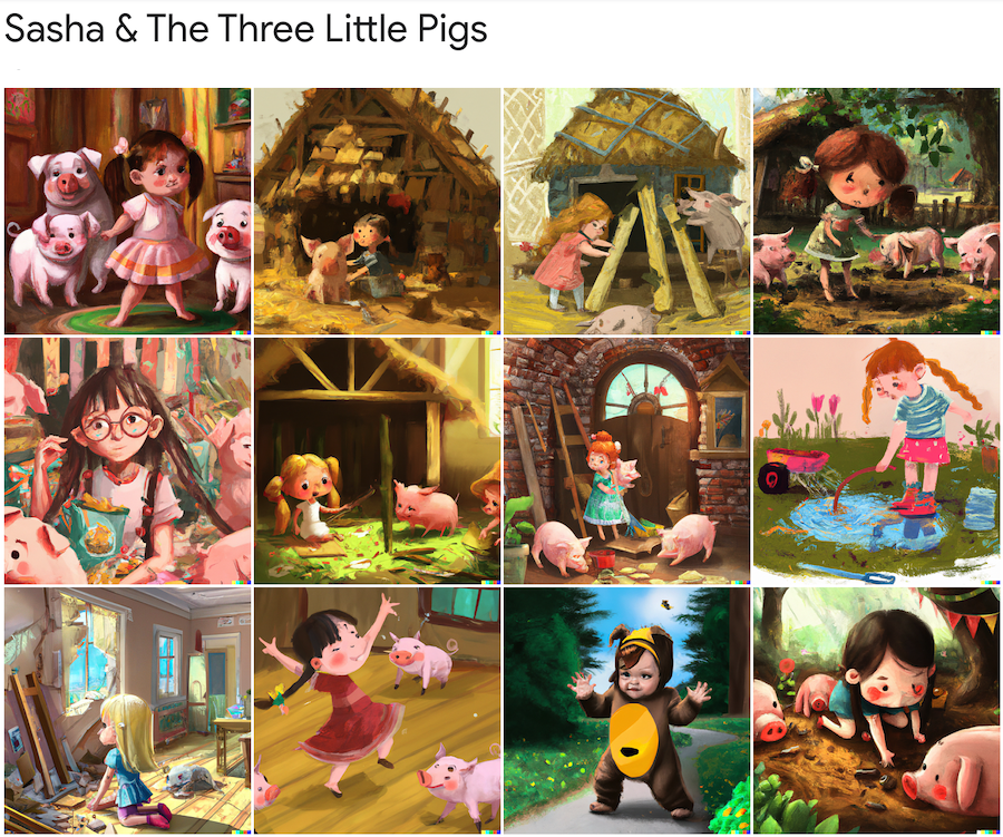 Sasha and the three pigs