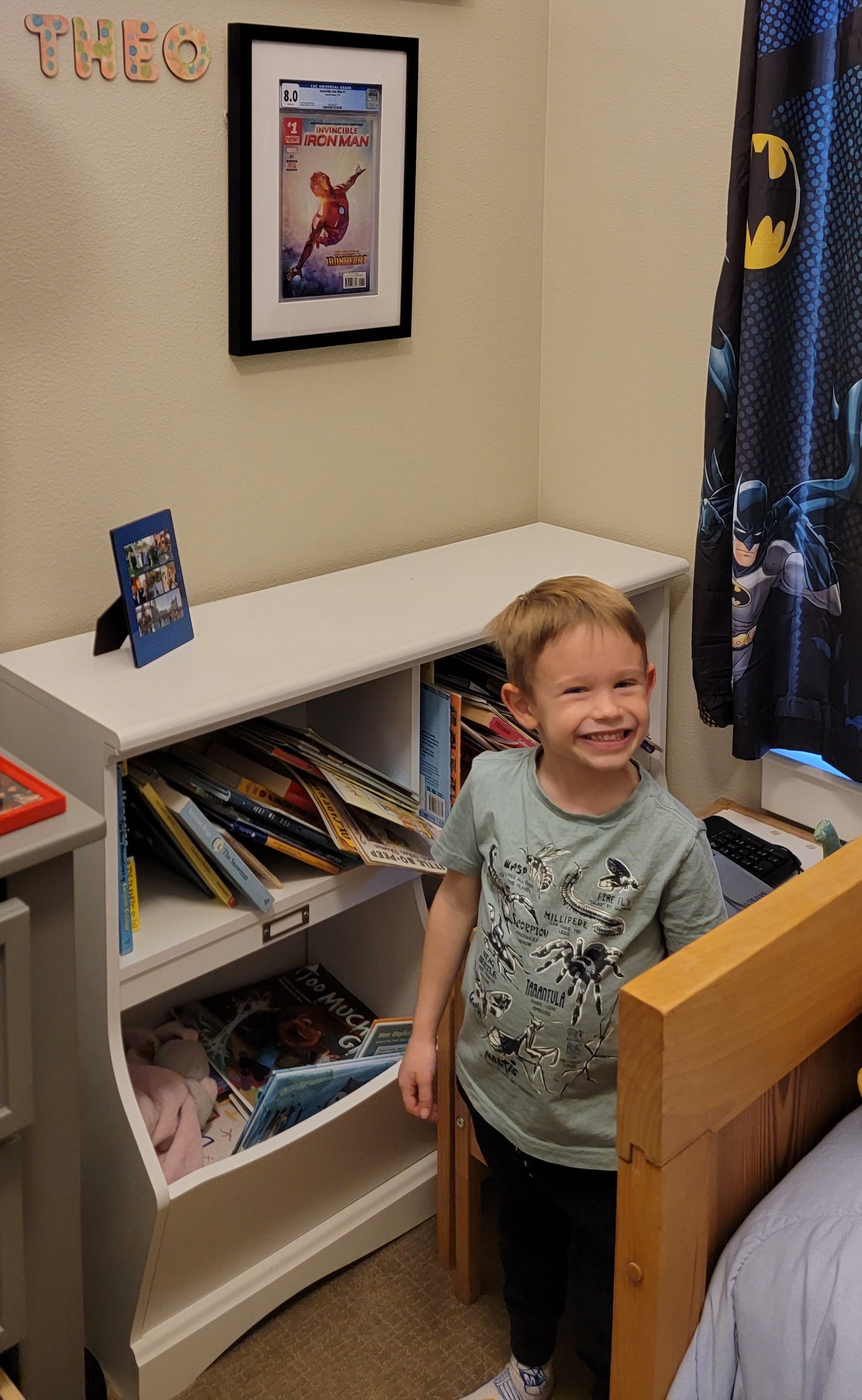 Theo with his comics